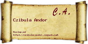 Czibula Andor névjegykártya